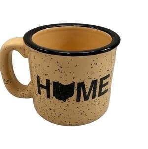 M Ware Ohio State Speckled Yellow Ceramic Coffee Mug